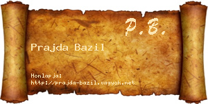 Prajda Bazil névjegykártya